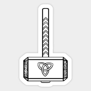 The hammer of the god of thunder. Sticker